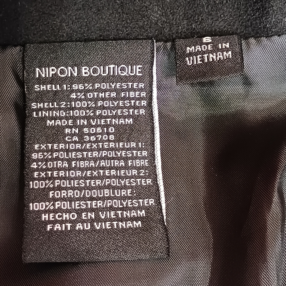 NIPON BOUTIQUE 2 Piece Long Sleeve Button Collared Skirt Suit Women's Sz 6 - Picture 11 of 16